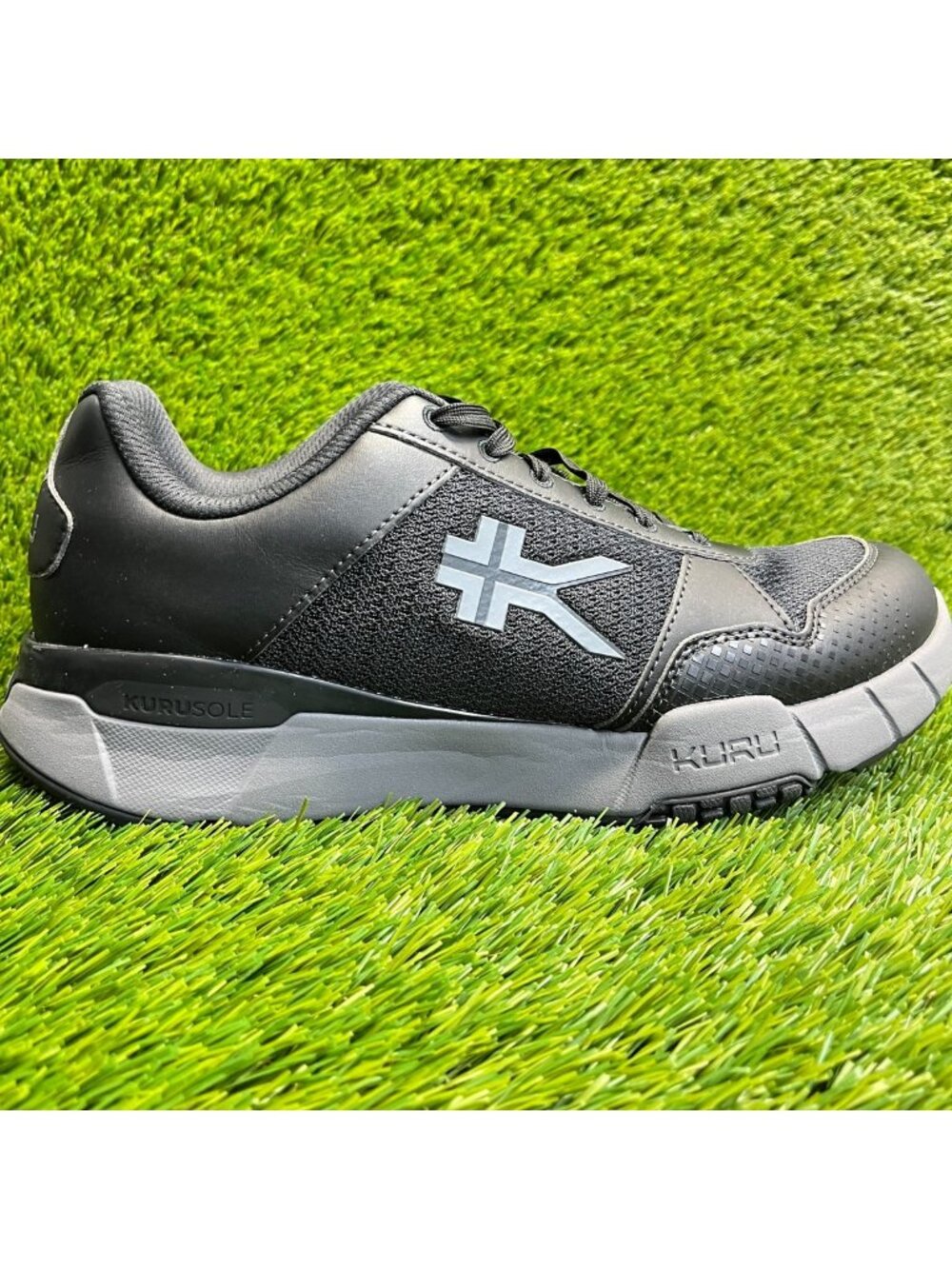 Kuru Quantum 2.0 Mens Size 10.5 Jet Black Gray Athletic Running Shoes Sneakers
